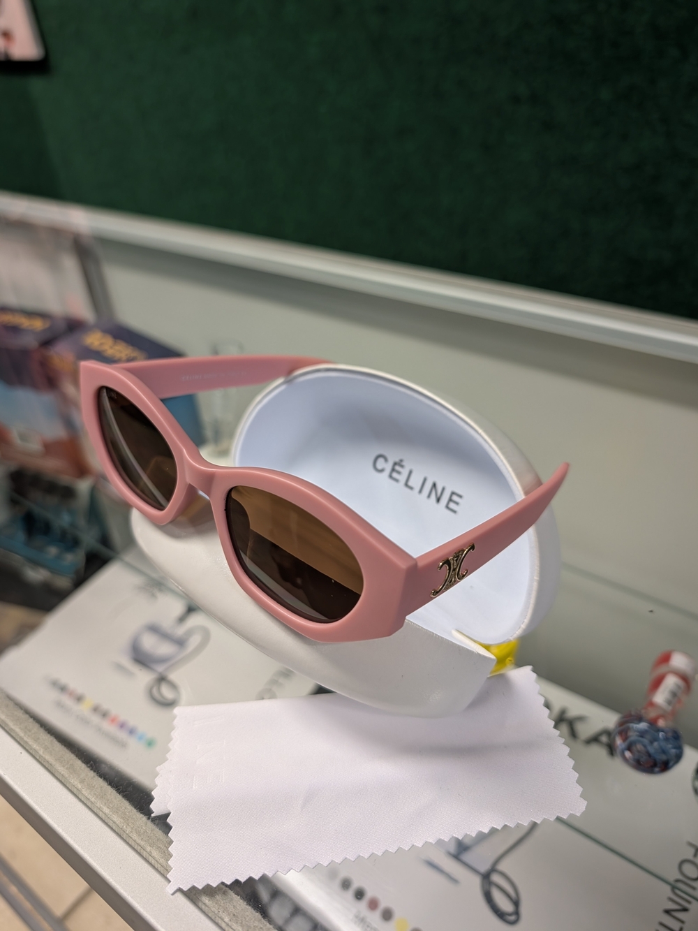Celine Pink Sunglasses with Brown Lenses